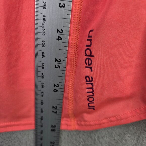 Womens Under Armour Coral Pink Pullover Hooded Shirt ISO Chill Long Sleeve XL - Picture 5 of 6